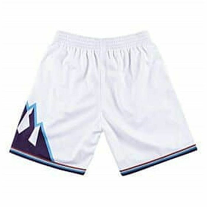 Pantalones Cortos de Baloncesto para Hombre Mitchell & Ness Utah Jazz Blanco 3