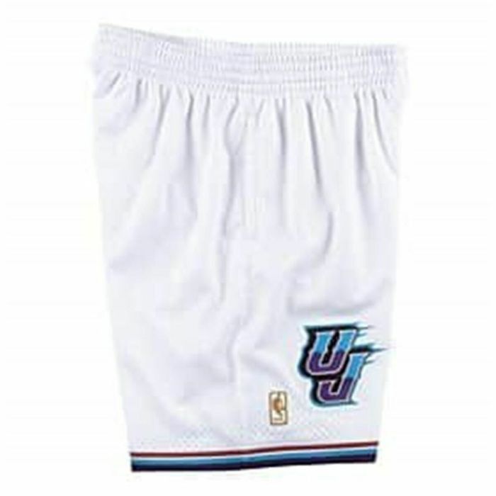 Pantalones Cortos de Baloncesto para Hombre Mitchell & Ness Utah Jazz Blanco 1