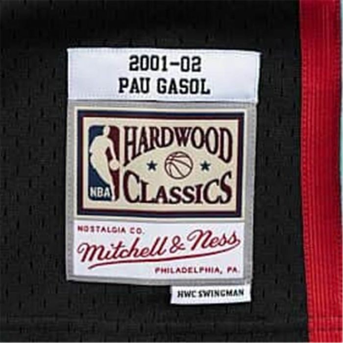 Camiseta de baloncesto Mitchell & Ness Memphis Grizzlies 2001-02 Nº16 Pau Gasol Negro 1