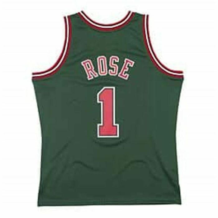 Camiseta de baloncesto Mitchell & Ness Chicago Bulls 2008-09 St Patrick's Day edition Nº8 Derrick Rose Verde 2