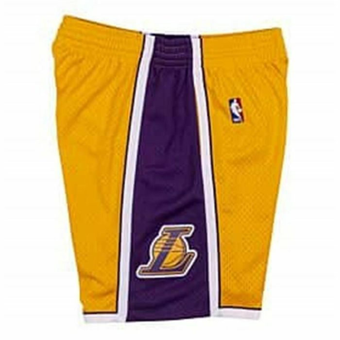 Pantalones Cortos de Baloncesto para Hombre Mitchell & Ness LA Lakers Amarillo 1