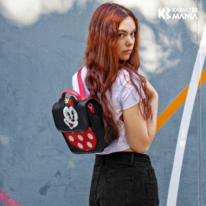 Bolso-Mochila Satchel Face Disney Minnie Mouse Negro 1