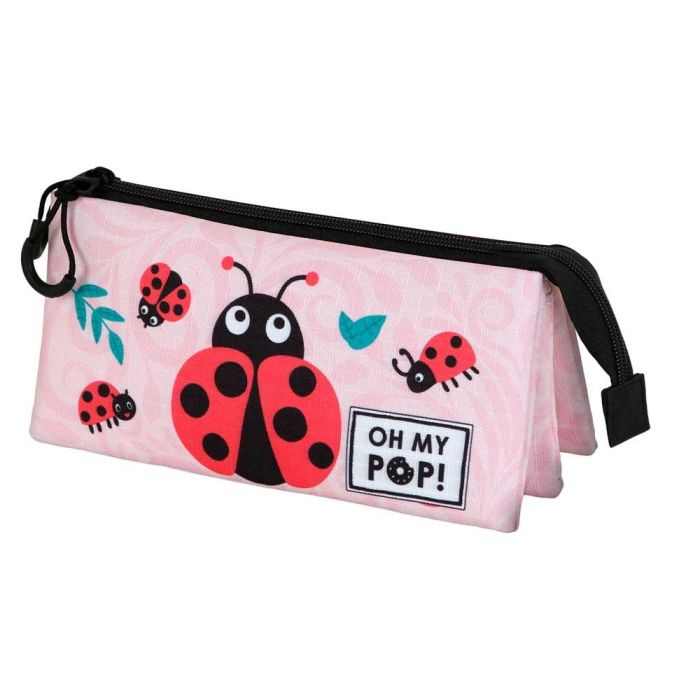 Estuche Portatodo Triple Ladybug Oh My Pop Rosa