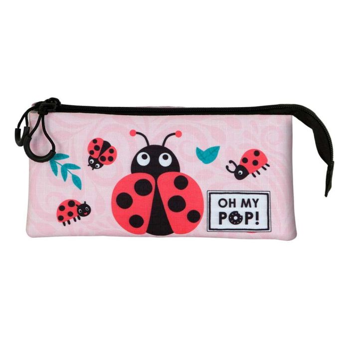 Estuche Portatodo Triple Ladybug Oh My Pop Rosa 1