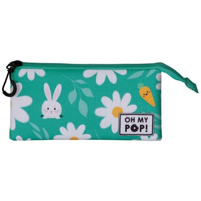 Estuche Portatodo Triple Blooming Oh My Pop Turquesa 1