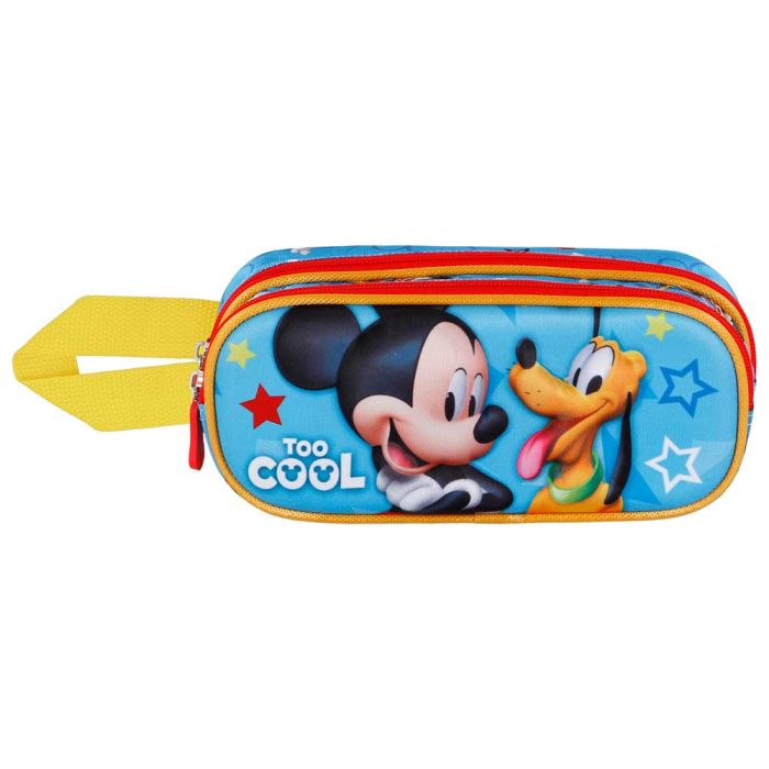 Estuche Portatodo 3D Doble Pal Disney Mickey Mouse Azul 1