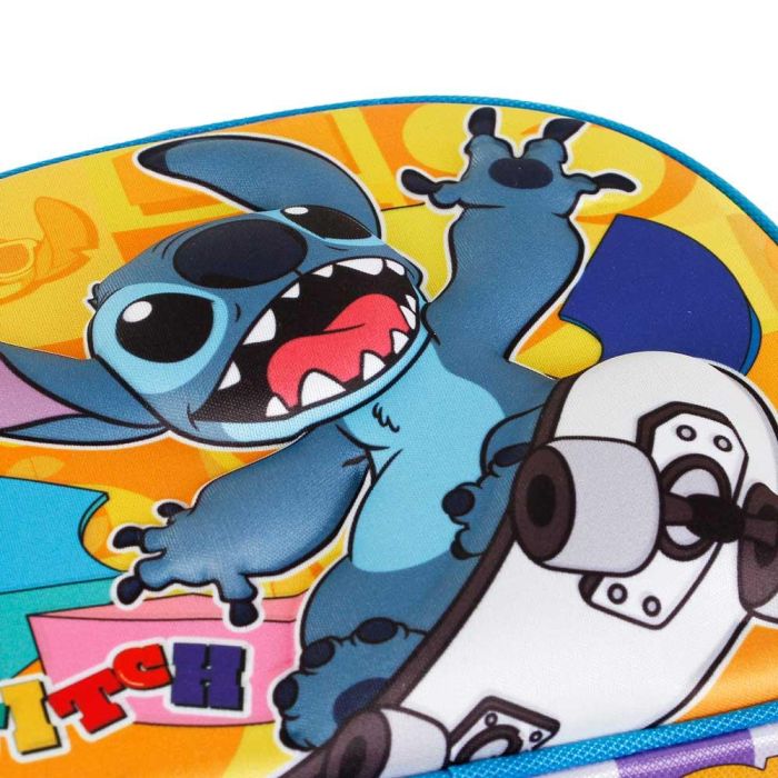 Bolsa Portamerienda 3D Skater Disney Lilo y Stitch Amarillo 3