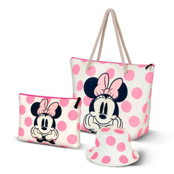 Bolsa de Playa Soleil Dots Disney Minnie Mouse Rosa 3