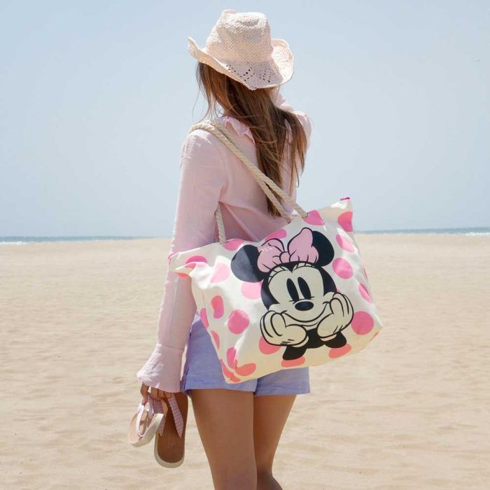 Bolsa de Playa Soleil Dots Disney Minnie Mouse Rosa 4