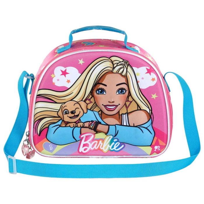 Bolsa Portamerienda 3D Rainbow Barbie Rosa 1