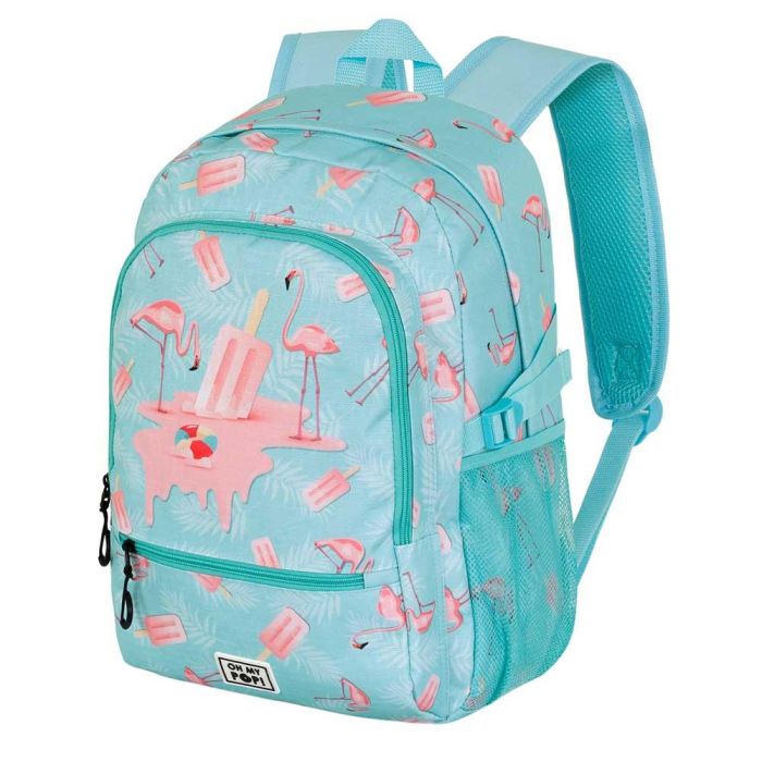 Mochila Fight FAN 2.2 Ice Flamingo Oh My Pop Turquesa