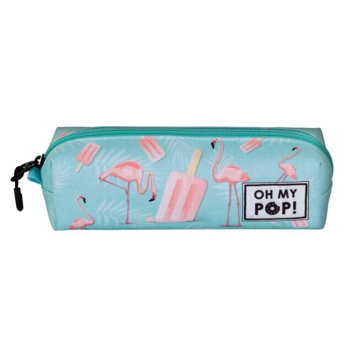 Estuche Portatodo Cuadrado FAN 2.2 Ice Flamingo Oh My Pop Turquesa 1