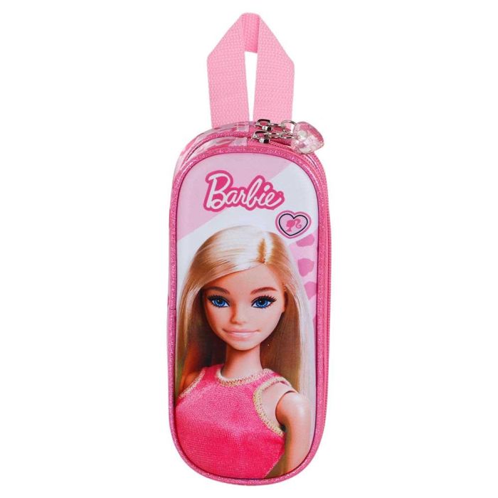 Estuche Portatodo 3D Doble Fashion Barbie Rosa 1