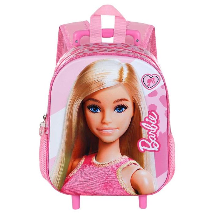 Mochila 3D con Ruedas Pequeña Fashion Barbie Rosa 1