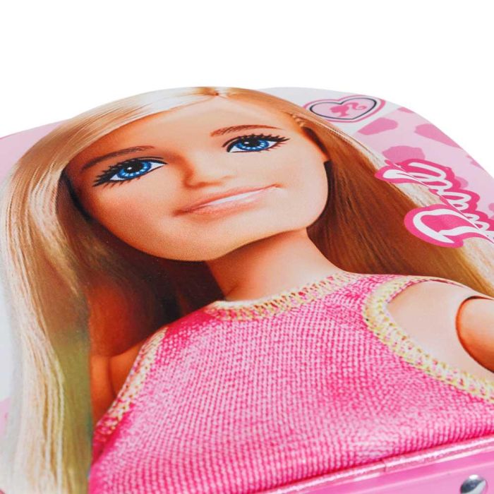 Mochila 3D con Ruedas Pequeña Fashion Barbie Rosa 4