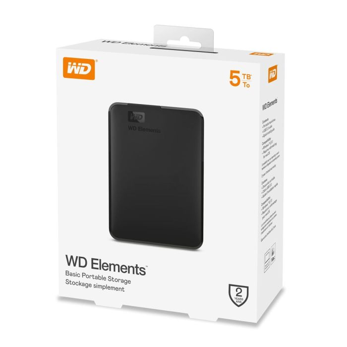 Disco Duro Externo Western Digital Elements Portable Negro 5 TB 1