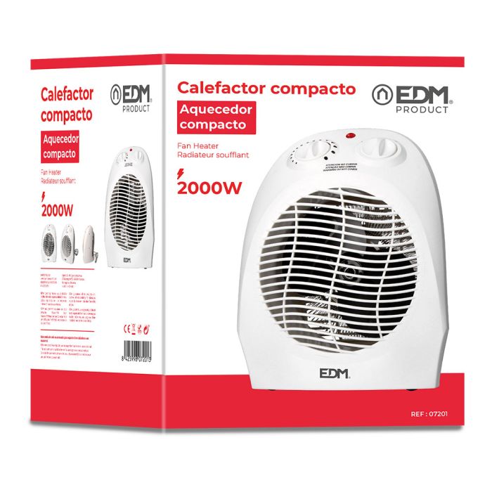 Calefactor EDM 07201 Blanco 1000-2000 W 1 Calefactor EDM 07201 Blanco 1000-2000 W 1