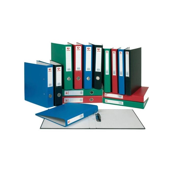 Grafoplás Carpeta anillas pokf 2x40mm grafcolor a4 con ollao y tarjetero cartón forrado azul