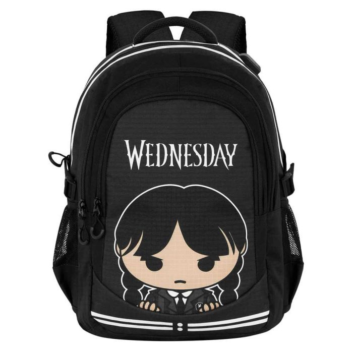 Mochila Running PLUS Cute Wednesday Miércoles Gris 1