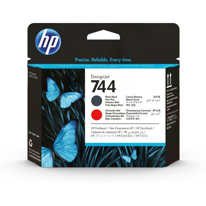 Hp Cabezal Negro Mate Y Rojo Designjet 744