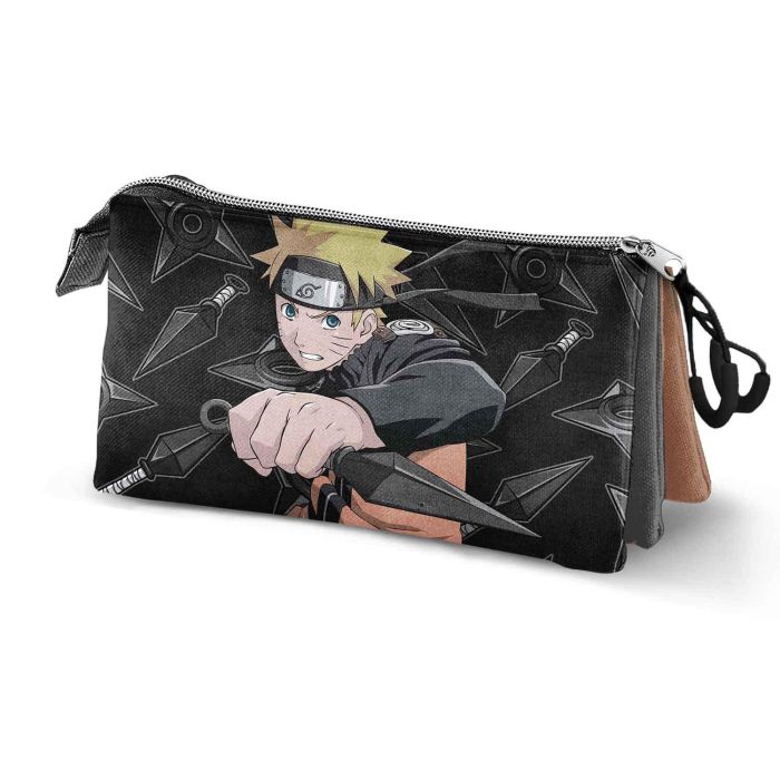 Estuche Portatodo Triple Weapons Naruto Negro