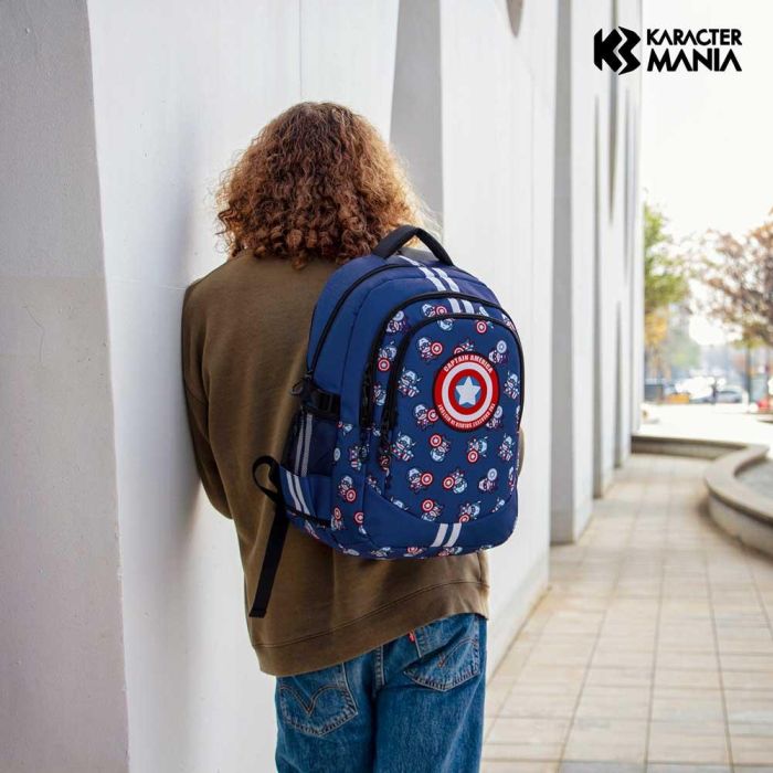 Mochila Running PLUS Brave Marvel Capitán América Azul 3