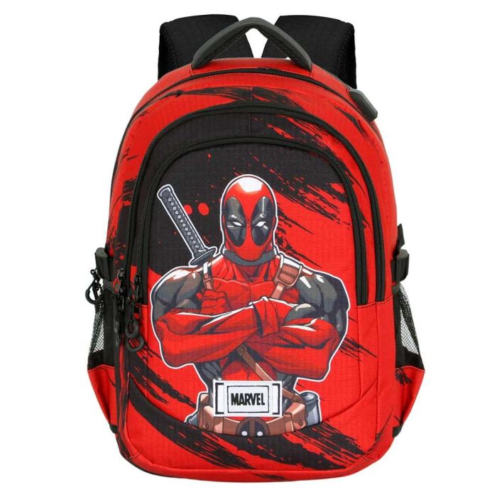 Mochila Running PLUS Bad Marvel Deadpool Rojo 1