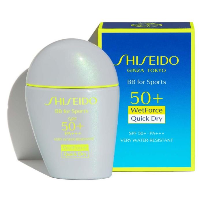 Protector Solar con Color Shiseido WetForce Quick Dry Sports Light SPF50+ Tono Claro Spf 50 Light (30 ml)