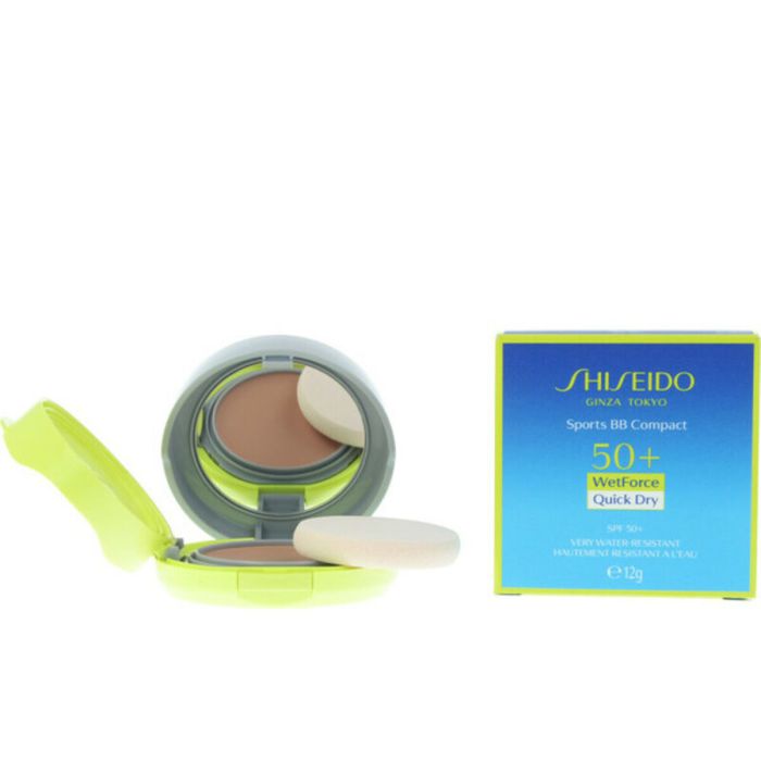Crema Hidratante Efecto Maquillaje Sun Care Sports BB Compact Shiseido SPF50+ Spf 50 12 g 2
