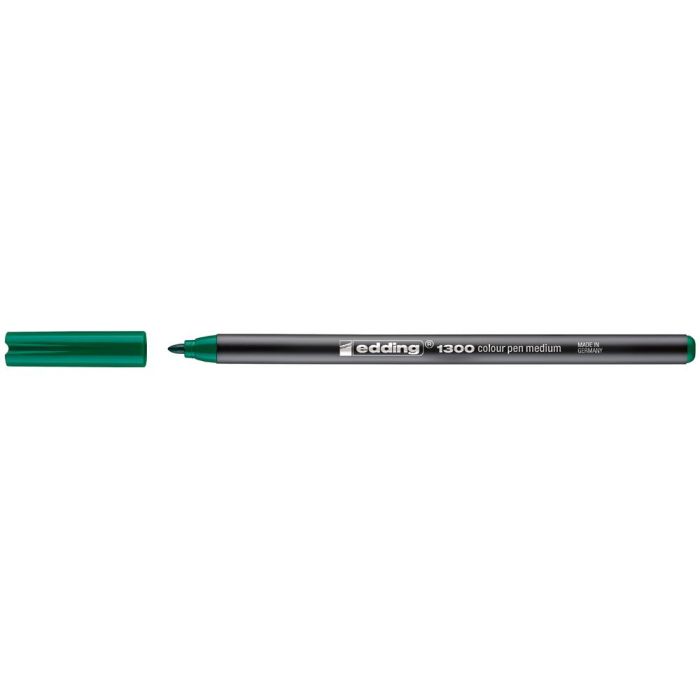 Rotulador Edding Punta Fibra 1300 Verde Punta Redonda 2 mm 10 unidades 1