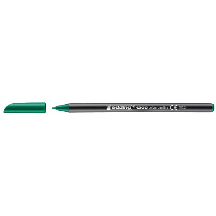 Rotulador Edding Punta Fibra 1200 Verde N.4 Punta Redonda 0.5 mm 10 unidades 2