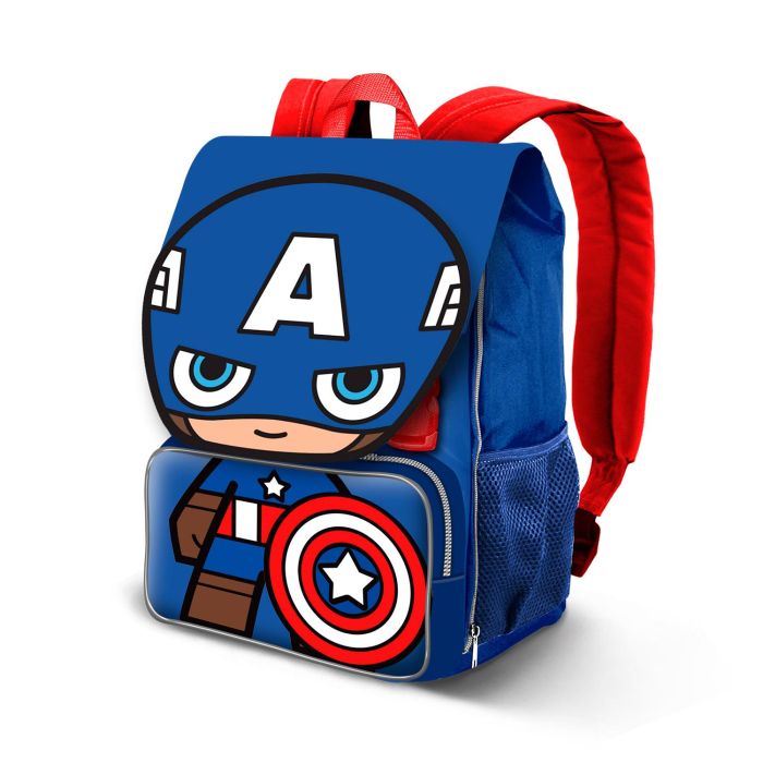 Mochila Pequeña Expandible EXP Glory Marvel Capitán América Azul