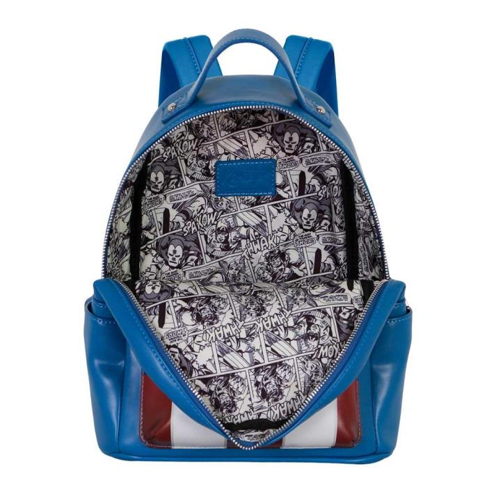 Mochila Heady Courage Marvel Capitán América Azul 3