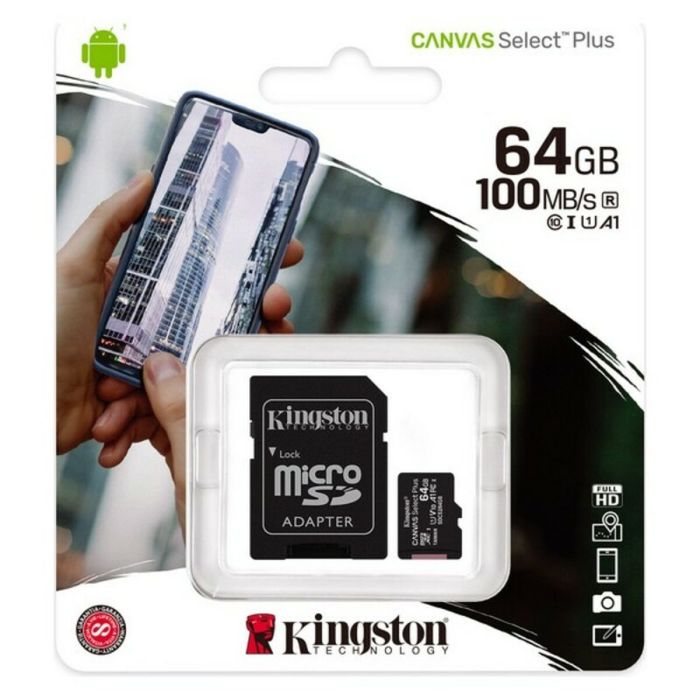 Tarjeta de Memoria Micro SD con Adaptador Kingston SDCS2 100 MB/s exFAT 1