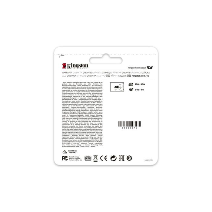 Tarjeta de Memoria Micro SD con Adaptador Kingston SDCG3/512GBSP 512 GB 4