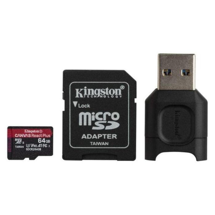 Tarjeta de Memoria Micro SD con Adaptador Kingston MLPMR2/64GB 285 MB/s 6