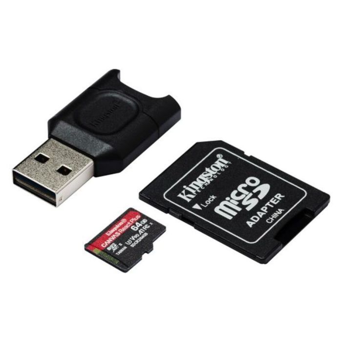 Tarjeta de Memoria Micro SD con Adaptador Kingston MLPMR2/64GB 285 MB/s 5