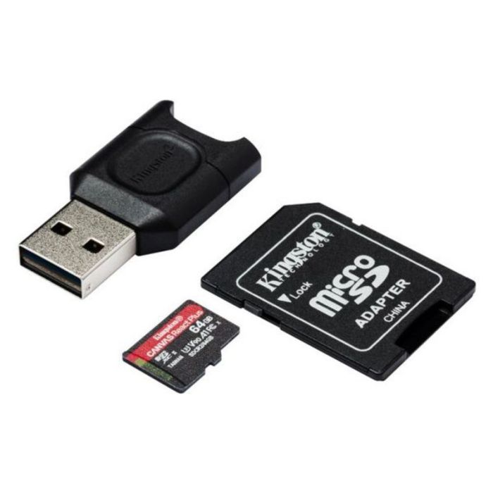 Tarjeta de Memoria Micro SD con Adaptador Kingston MLPMR2/64GB 285 MB/s 1