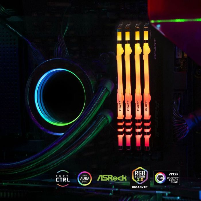 Memoria RAM Kingston Fury Beast 16 GB DDR4 CL18 3600 MHz 1 Memoria RAM Kingston Fury Beast 16 GB DDR4 CL18 3600 MHz 1