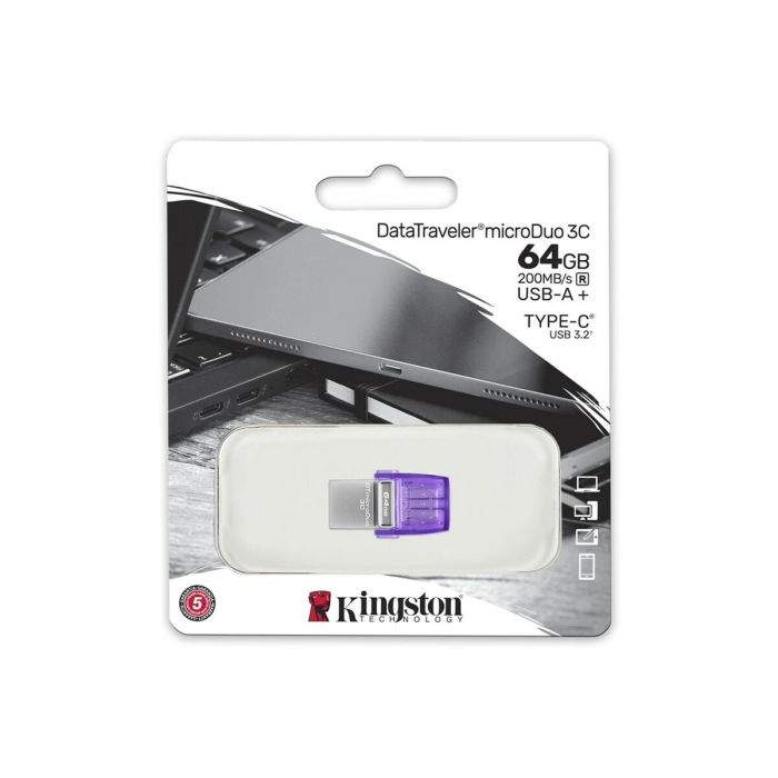 Memoria USB Kingston microDuo 3C Morado 64 GB (1 unidad) 1