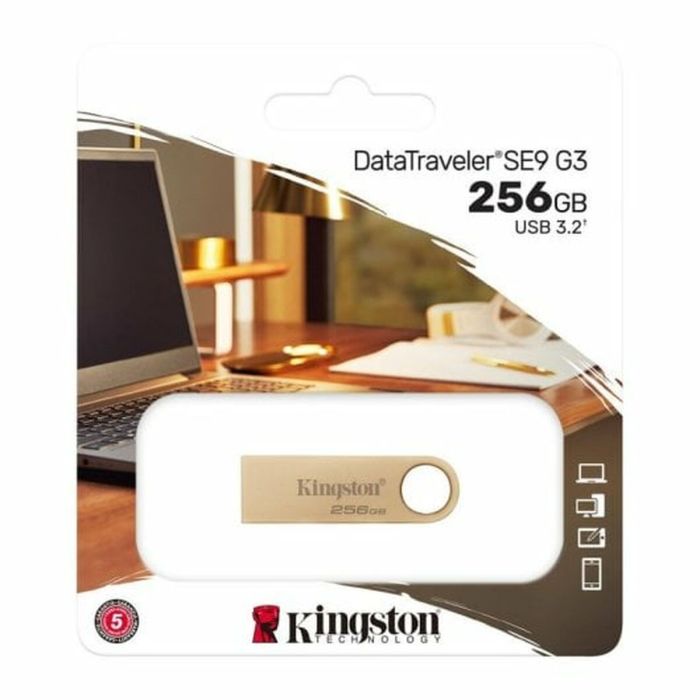 Memoria USB Kingston DTSE9G3/256GB Oro 256 GB (1 unidad) 1