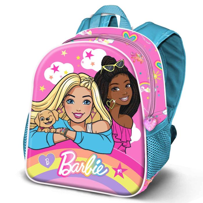 Mochila 3D Pequeña Rainbowy Barbie Rosa