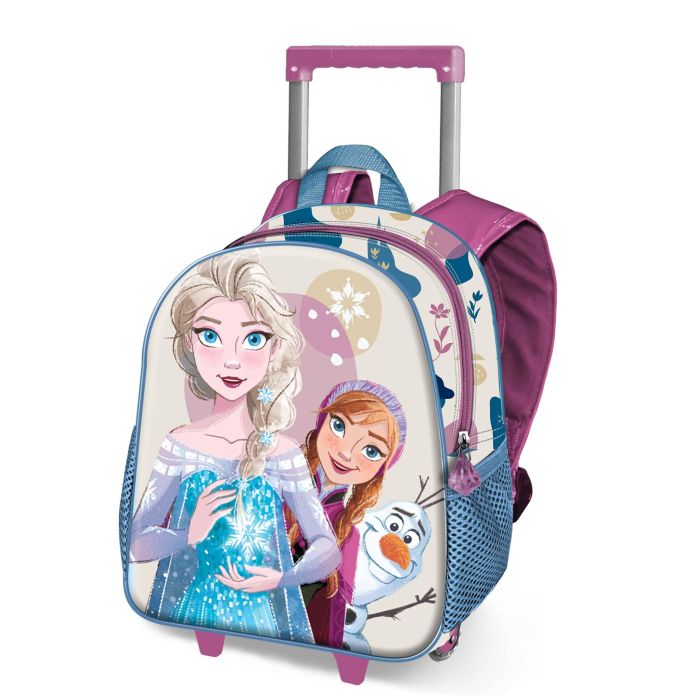 Mochila 3D con Ruedas Pequeña Snow Disney Frozen 2 Blanco