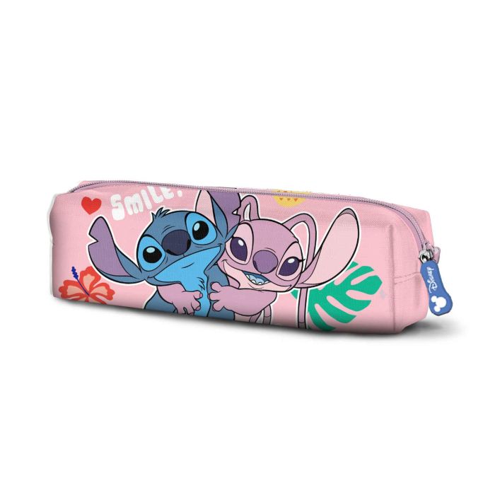 Estuche Portatodo Cuadrado Island Disney Lilo y Stitch Rosa