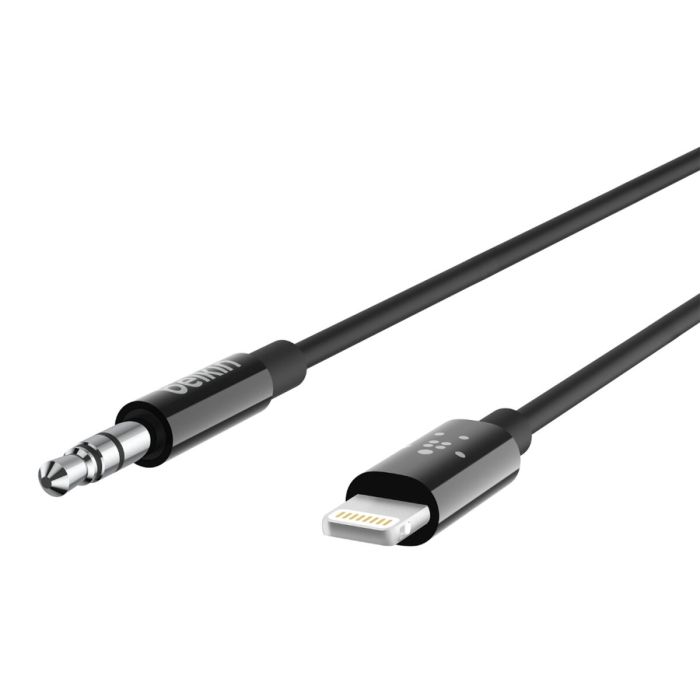 Cable Audio Jack a Lightning Belkin AV10172BT03-BLK Negro 90 cm 2