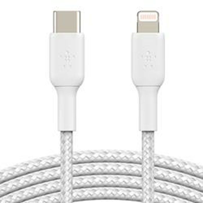 Cable Lightning Belkin CAA004BT2MWH Blanco 2 m 1