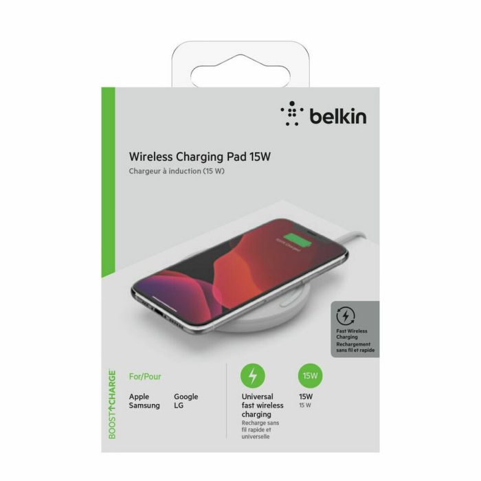 Cargador Inalámbrico con Soporte para Móviles Belkin WIA002VFWH 15W 1 Cargador Inalámbrico con Soporte para Móviles Belkin WIA002VFWH 15W 1
