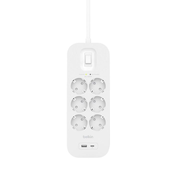 Regleta Enchufes 6 Tomas con Interruptor Belkin Connect SRB002VF2M Blanco 3