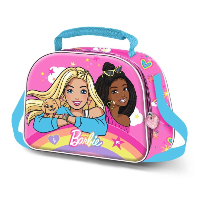 Bolsa Portamerienda 3D Rainbowy Barbie Rosa