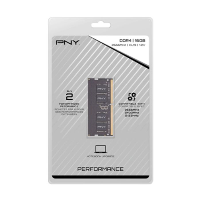 Memoria RAM PNY MN16GSD42666 16 GB DDR4 2666 Mhz CL19 16 GB DDR4 2666 MHz CL19 SODIMM 2